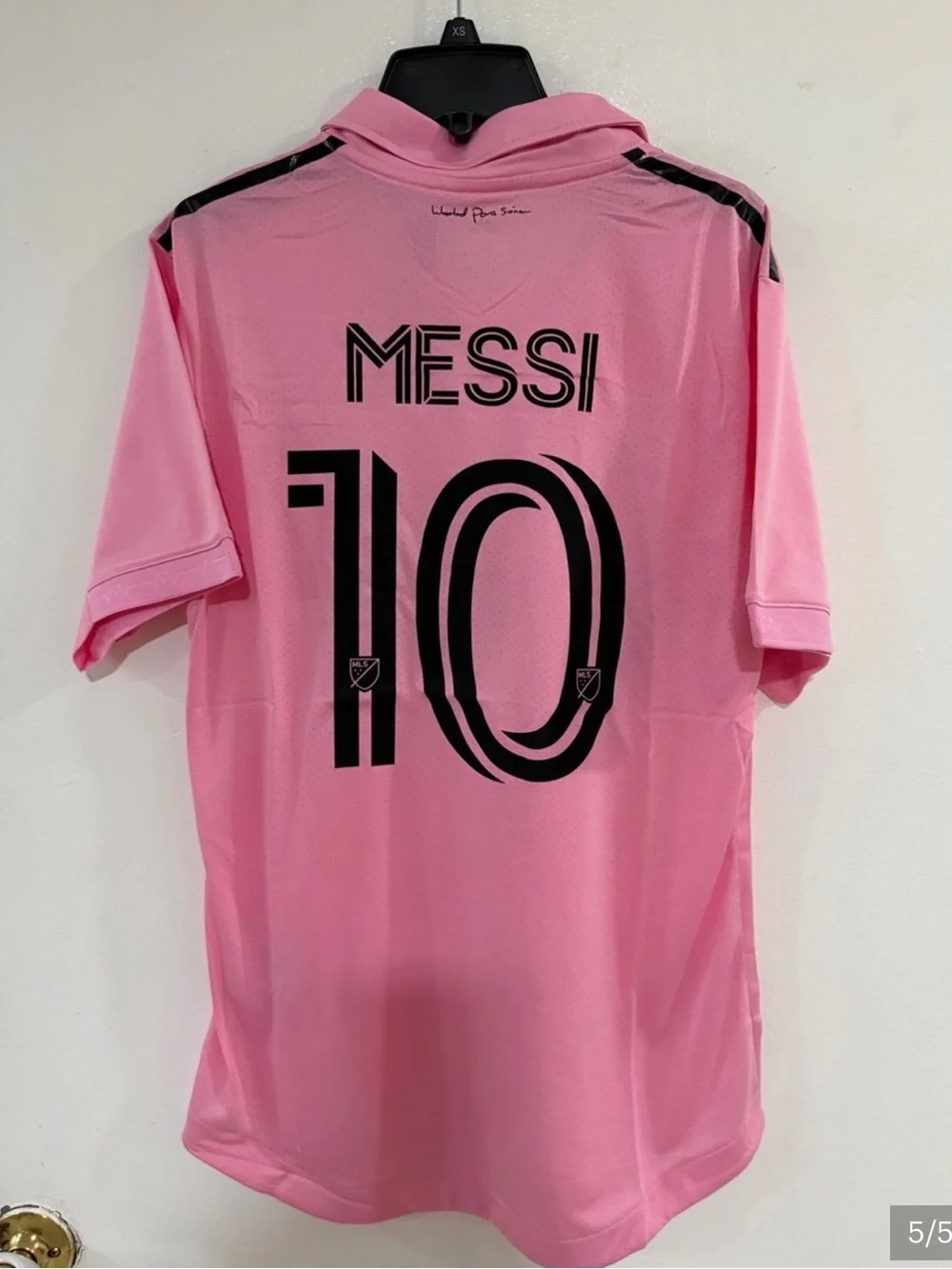 adidas Pink Inter Miami Soccer Jersey with Black Accents